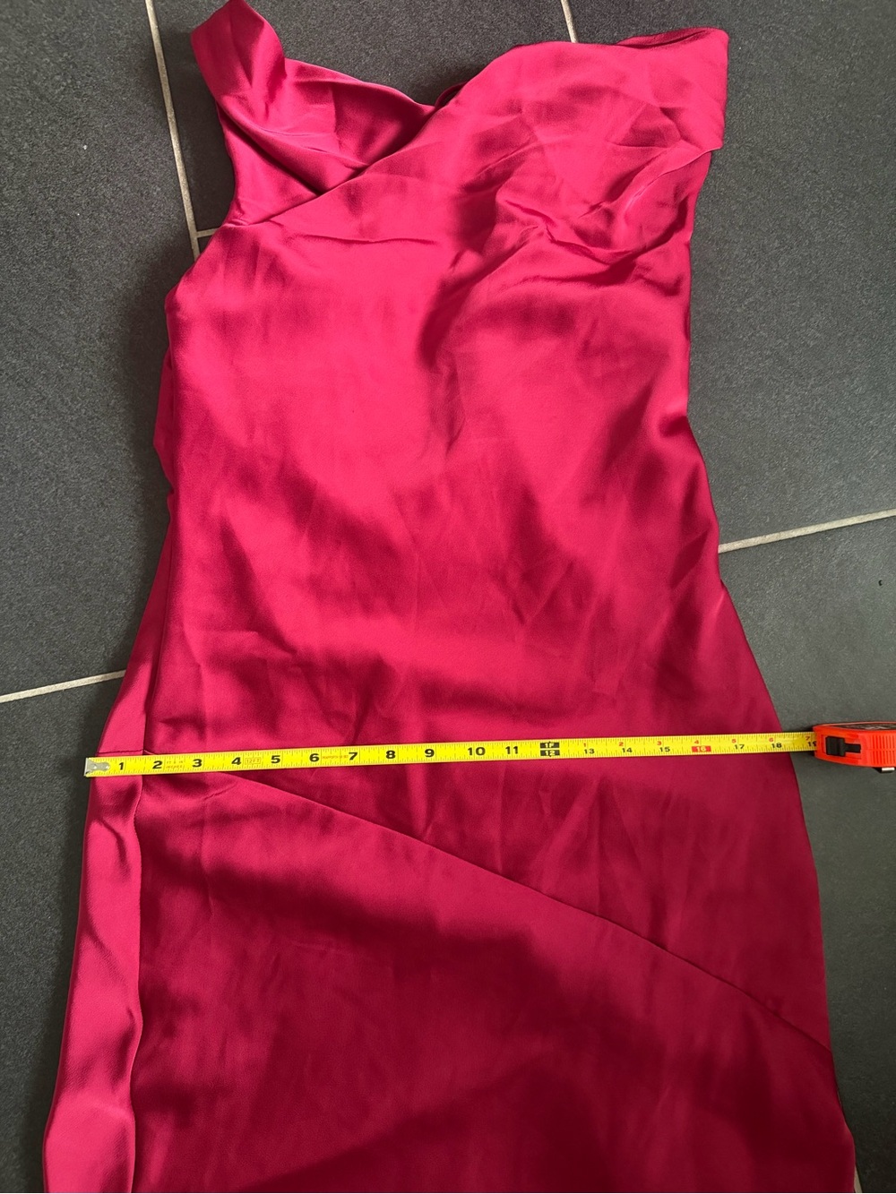 Azazie A6 Cranberry Formal Gown Cowl Neck Sleeveless Floor Length Dress - Picture 11 of 12
